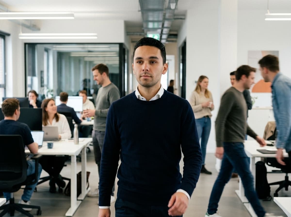 Professional office environment with employees