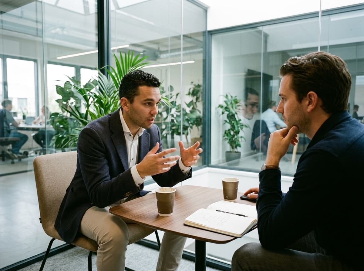 Business meeting and contact