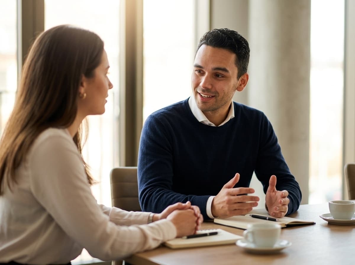 Professioneel adviesgesprek met team